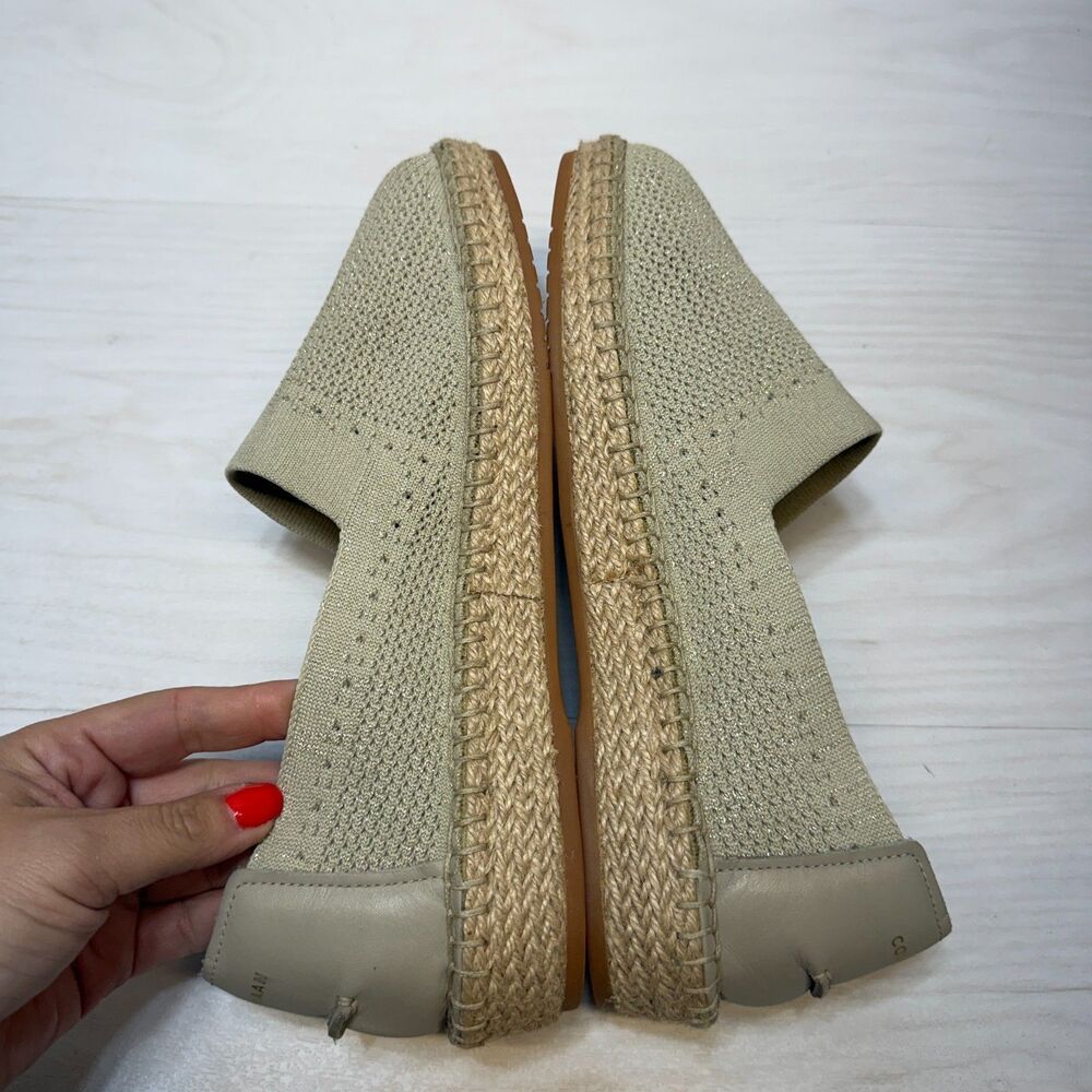 Cole Haan Cloudfeel Stitchlite Espadrille Loafers Women's Size 10 Beige Slip On - Picture 3 of 9